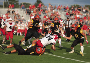 North Union football breaks in new field with 41-0 triumph over Triad