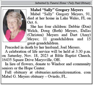 Mabel “Sally” Gregory Meyers