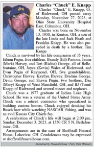 Charles “Chuck” E. Knapp