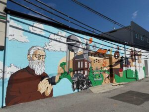 Mural making progress