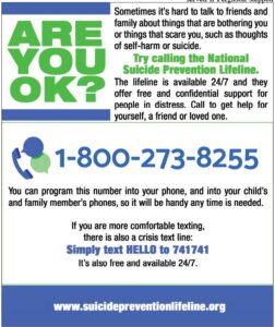Suicide prevention