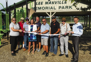 Lee Manville park ribbon cutting