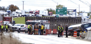 Driver charged, scene cleared in U.S. 33 spill