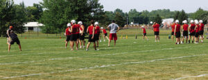 Football coaches use 7-on-7 workouts to help try and find pieces to lineup puzzles