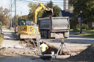 North Franklin Street work continues